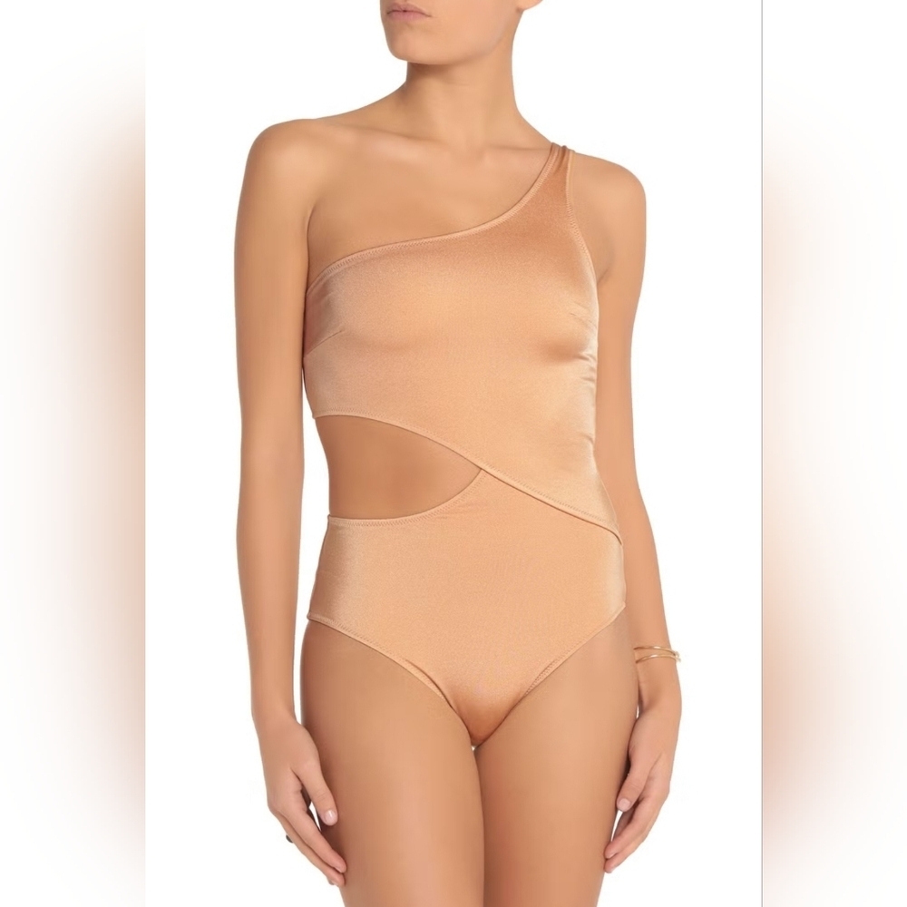 NWT Solid & Striped Claudia The Cut Out Assymetric Swim Suit size L
